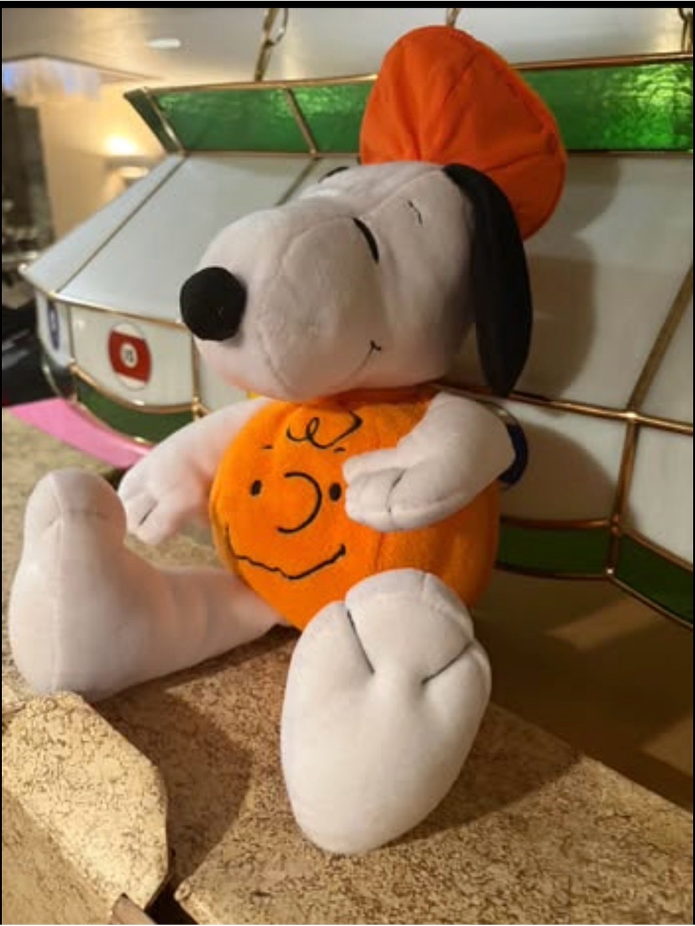 Vintage snoopy Halloween pumpkin plush toy doll